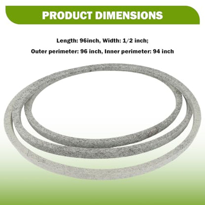 42" Deck Belt Replacement for MTD 13A2775S000 - for Yard Machines Lawn Tractor (2014)