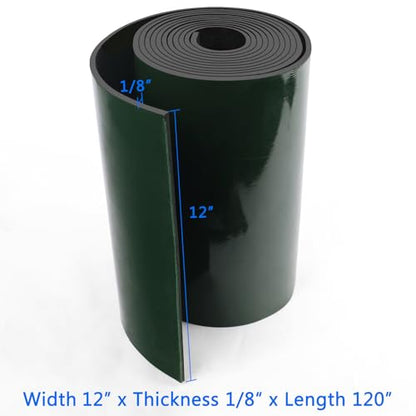 HooTown Adhesive Solid Rubber Strips, Self Neoprene Rubber Sheet Rolls Seal - size: 12”Wide x 36”Long, style: 1/8" Thick Adhesive