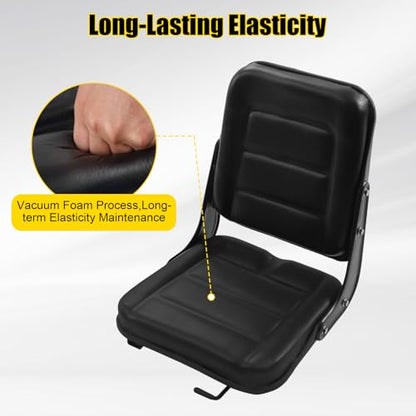 Universal Forklift Seat, Adjustable Tractor Suspension Seat Scratch-Resistant PVC Construction for Excavator Backhoe
