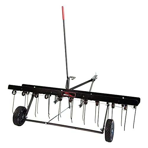 Brinly DT2-40BH-GA Premium Tow Behind Dethatcher, 40" - color: Flat Black