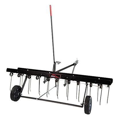 Brinly DT2-40BH-GA Premium Tow Behind Dethatcher, 40" - color: Flat Black