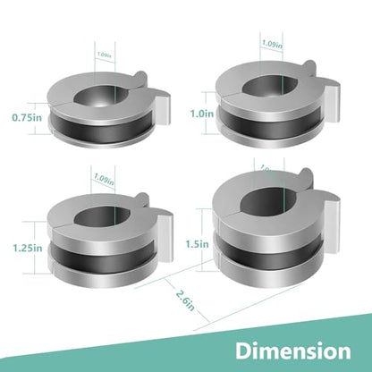 Hydraulic Stroke Control Kit Control Blocks for Hydraulic Cylinders, Fits 1-1/8", 1-1/4", 1-3/8", & 1-1/2" Cylinder Rods, Thickness: 0.75", 1.0", 1.25", 1.5", Quick Attachment and Removal