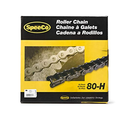 SpeeCo #80-H Roller Chain x 10 Feet with Connecting Link, S06803 - size: #80-H