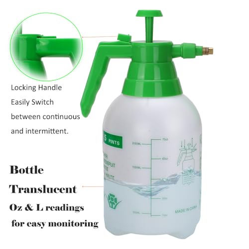 MRPAPA 2 Pack Garden Pressure Sprayer, 1/2 Gallon Handheld Sprayer - color: 2L-Green-2PCS