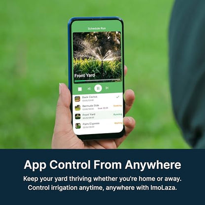Indoor Smart Sprinkler Controller-ImoLaza Mini 6-Zone WiFi Auto Irrigation - color: White-6Z
