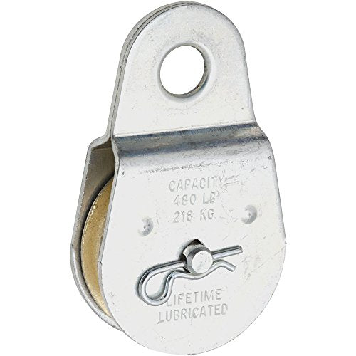 National Hardware N195-818 Fixed Single Pulley, Zinc Plated, 2" - size: 2 Inch