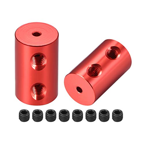 uxcell 2mm to 2mm Bore Rigid Coupling Set Screw L20XD12 Aluminum Alloy 2pcs - size: 2mm to 2mm