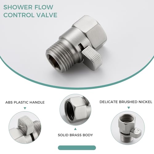 Aomasi Shower Head Flow Restrictor for Home Bathroom, Brushed Nickel - color: Brushed Nickel