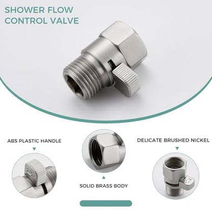 Aomasi Shower Head Flow Restrictor for Home Bathroom, Brushed Nickel - color: Brushed Nickel
