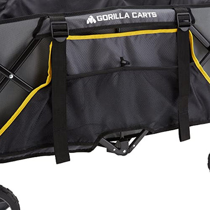 Gorilla Carts Collapsible Folding Outdoor Utility Wagon, 7 Cu Ft, Gray - color: Gray