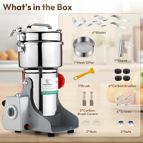 Electric Grain Mill Grinder-800g 110V 3500W 270°swing(800g) - size: 800g