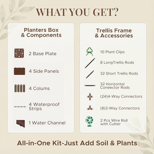 2 Pack 56" Self Watering Tomato Planter with Trellis - Indoor & Outdoor