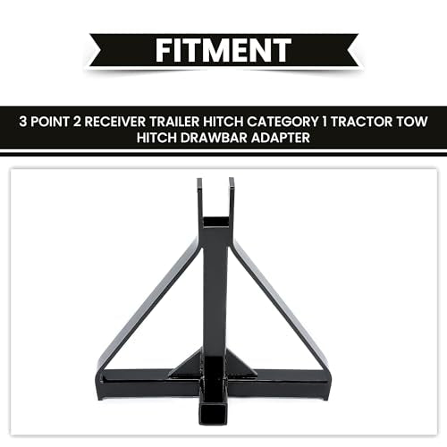 3 Point 2 Receiver Trailer Hitch Category 1 Tractor Tow Hitch Drawbar