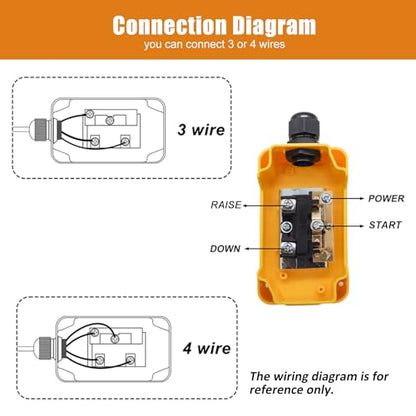 mankk Dump Trailer Remote Control Switch 12V DC Up Down Control Switch Single Double Acting Hydraulic Pump Power Supply Unit Remote Controller for Truck Lift Gate Cranes Wrecker