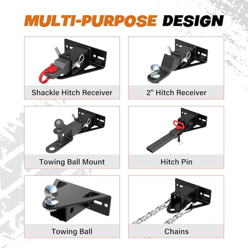 Lawn Mower Hitch 2" Receiver, Trailer Hitch for Zero Turn Lawn Mower - size: 2 inch receiver