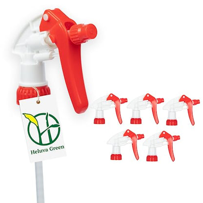 Heluva Green Spray Bottle Nozzle Replacement Tops, Red 6 Pack - color: Red, size: 6 Pack