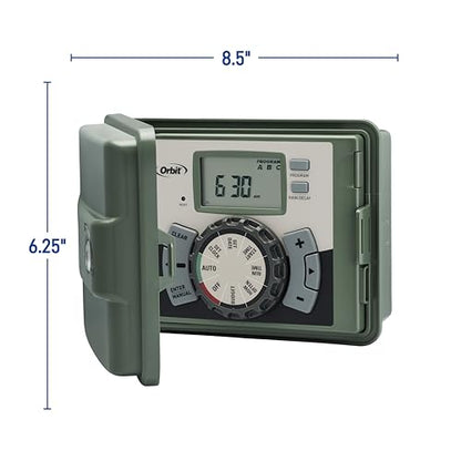 Orbit 6 Station Indoor or Outdoor Irrigation Controller, Tri-Lingual