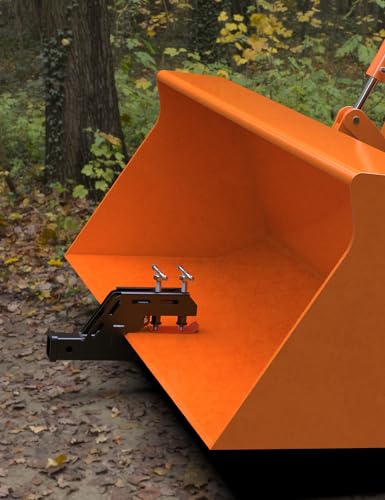 Tractor Clamp on Trailer Hitch Receiver, Tractor Bucket Hitch, Non-Slip - color: Black