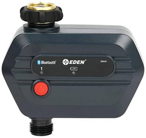 Eden 25441 1-Zone Bluetooth Water Timer for Smart Irrigation - Remote Control via App, Customizable Scheduling, and Water Delay Setting - size: 1 Zone