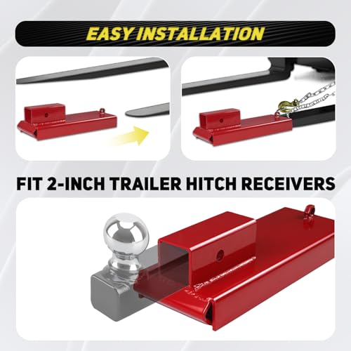 2" Forklift Trailer Hitch Receiver Fit for Pallet Fork W/Chain | Trailer Towing Adapter Hitch Attachment