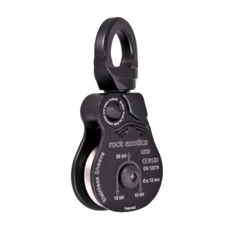 Rock Exotica Omni-Block 1.5" Single Pulley Black P51-B
