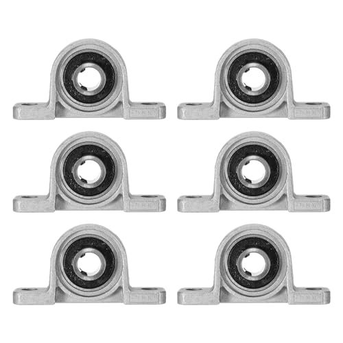 uxcell 6Pcs KP000 Pillow Block Bearing 10mm Bore Zinc Alloy, Self-Alignment - size: 10mm