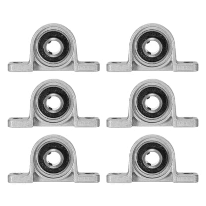 uxcell 6Pcs KP000 Pillow Block Bearing 10mm Bore Zinc Alloy, Self-Alignment - size: 10mm