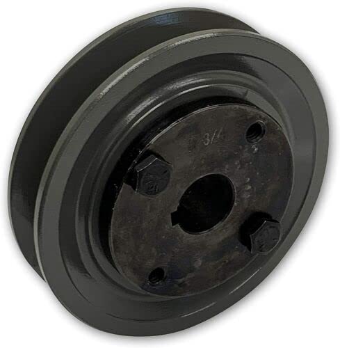 Single Groove 3.95" Cast Iron Electric Motor " H " Pulley/Sheave, Bushing Included, for 3/8" and 1/2" Top Width 3L/A/AK/4L/4LK Section V Belt, 1 Groove (3/4" Shaft / 0.75 Bore, AK41H) - size: 3/4" Shaft / 0.75 Bore
