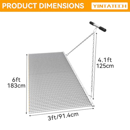 YINTATECH 3'x 6' Heavy Duty Field Drag Mat for Baseball & Softball