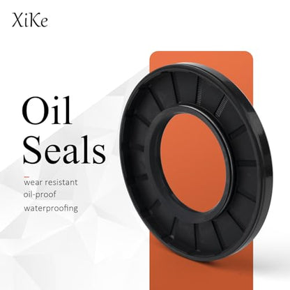 XiKe TC 36x54x8 Double Lip Oil Shaft Seal, Nitrile Rubber, Pack of 2 - size: 36x54x8mm