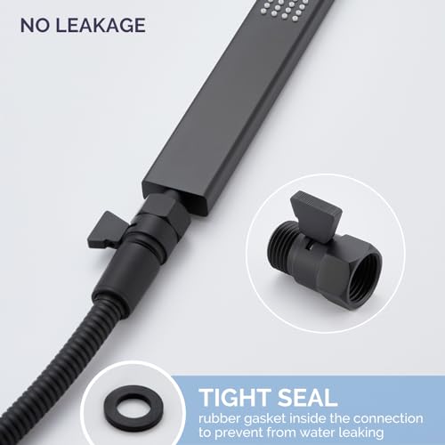 Angle Simple Shower Valve, Water Flow Control Shut Off Valve, Matte Black - color: Matte Black