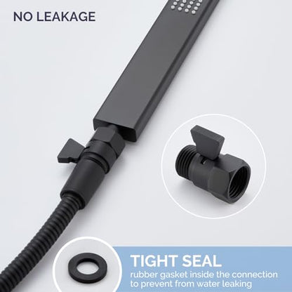 Angle Simple Shower Valve, Water Flow Control Shut Off Valve, Matte Black - color: Matte Black