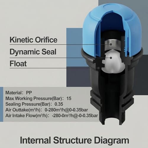 Threlaco 2 Pack 3/4 Inches Air Release Valve Air and Vacuum Release - size: 3/4 Inches