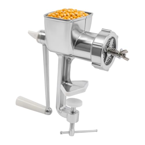 Stainless High Hopper Corn Grinder, Iron Grain Grinder Manual Coffee Grinder, Hand Grinder With Large Hopper For Barley Wheat Berries Coffee Chickpeas Pepper Dried Beans, Animals Feed Home Brewing
