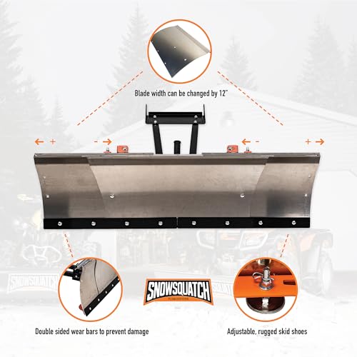 SNOWSQUATCH Aluminum ATV Snow Plow 48-60 Inch Adjustable Blade Mount Kit