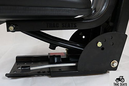 BLACK TRIBACK STYLE SUSPENSION TRACTOR SEAT FITS FORD/NEW HOLLAND 3900 3930 3910 5000 5100 5600 5610 5900 5910 TRAC BRAND (SAME DAY SHIPPING - Delivers in 1-4 Business days)