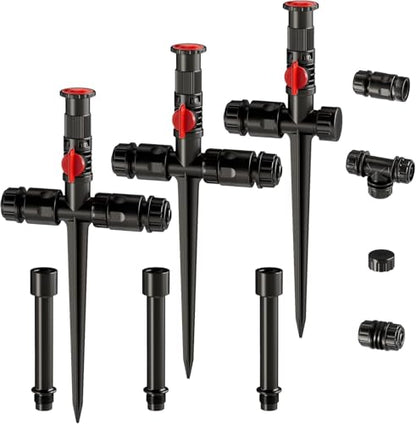 Flexible Sprinkler System, Above Ground DIY Irrigation Kit - color: 3Pack