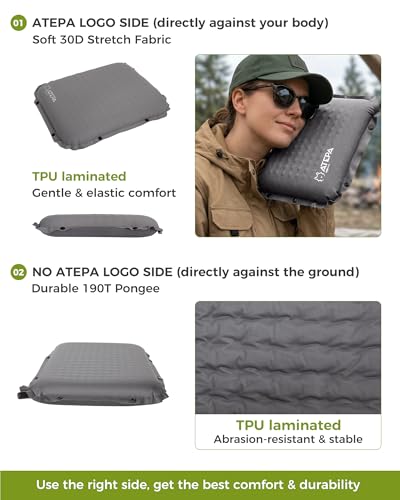 ATEPA Inflatable Seat Cushion - color: XL - 1 Pack Grey