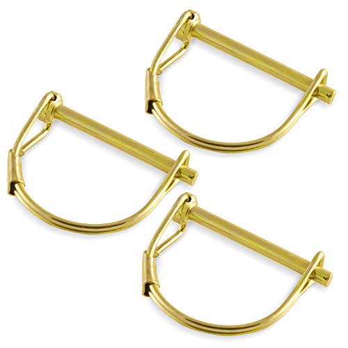 Round Shaft Locking Pin for PTO Trailer Hitch Safety Retainer Coupling 3/16" Diameter x 2" Length (Pack of 3)