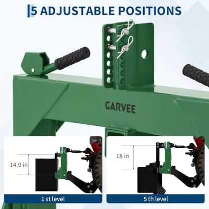 IDEALHOUSE 3-Point Quick Hitch with 2" Receiver & Versatile Top Adapter - color: Green