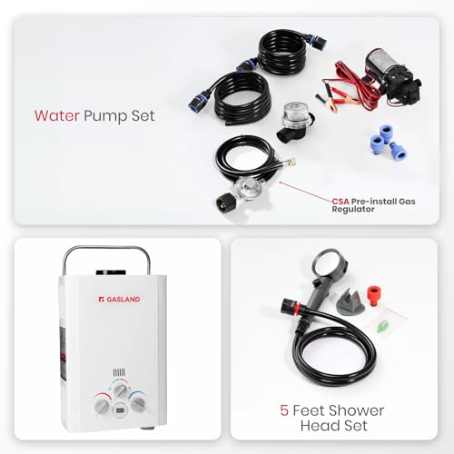 GASLAND Portable Water Heater with Pump | CSA Certified | 6L 1.58 GPM