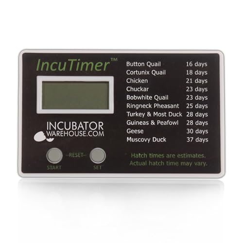 IncuTimer™ Digital Hatch Countdown Timer for Egg Incubator, 90 Day Maximum
