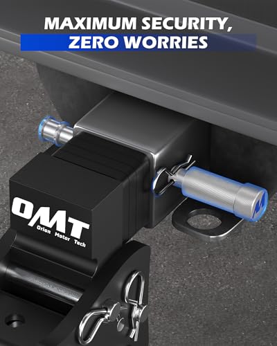 OMT Locking Hitch Pin Set with 5/8" Pin for 2 & 2.5 Receiver - color: Silver, size: 2 & 2.5 in - 1 Pack