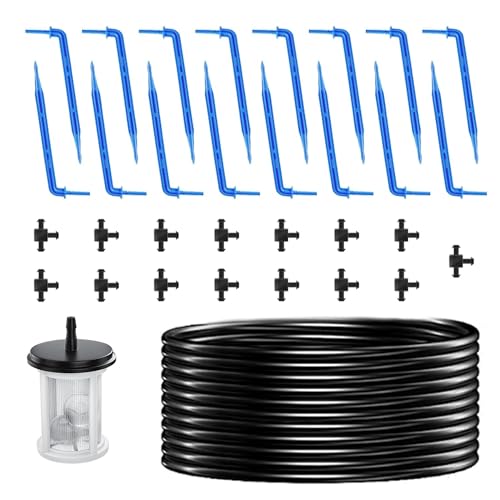 Solar Drip Irrigation Kit Accessories, 49FT Tubing, 15 Drippers - size: 49ft Drip Irrigation Extension Accessories
