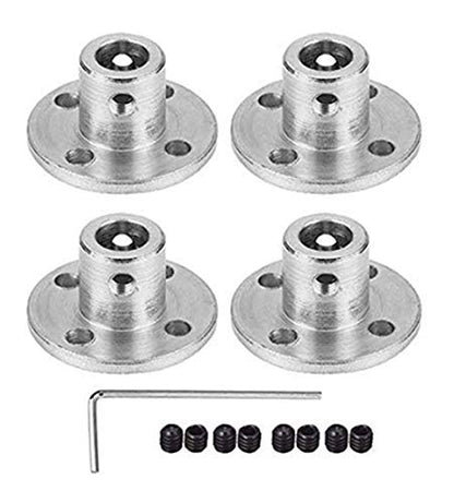 4Pcs 6mm Flange Coupling Connector, Rigid Guide Model Coupler Accessory, Shaft Axis Fittings for DIY RC Model Motors - size: 6mm