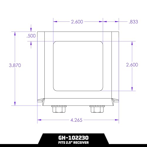 GEN-Y Hitch Bolt-On Anti-Rattle Tightener for 2.5" Receiver Hitch - size: For 2.5 Inch Receiver