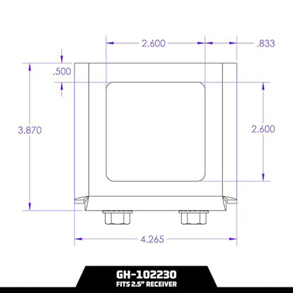 GEN-Y Hitch Bolt-On Anti-Rattle Tightener for 2.5" Receiver Hitch - size: For 2.5 Inch Receiver