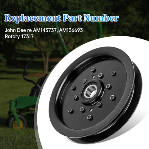 UP2WIN AM143737 Idler Pulley Compatible with John Dee re 48" 54" Mower Deck, AM136693 Pulley Compatible with John Dee re ZTrak Z425 Z435 Z445 Z225 Z235 Z245 Z255 Z355E LT190 Lawn Tractor - size: AM143737_1pc