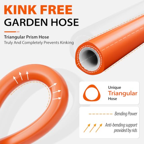 SPECILITE Heavy Duty Garden Hose 200ft x 5/8" for Hot Cold Water - color: 5/8" Male to Female, size: 200FT