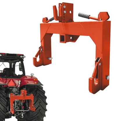 Garvee 3 Point Quick Hitch with 2" Receiver, 5 Level Quick Adjust Bolts - color: Orange-New